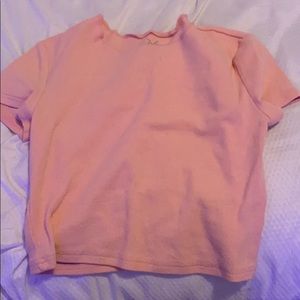 short sleeve pink top